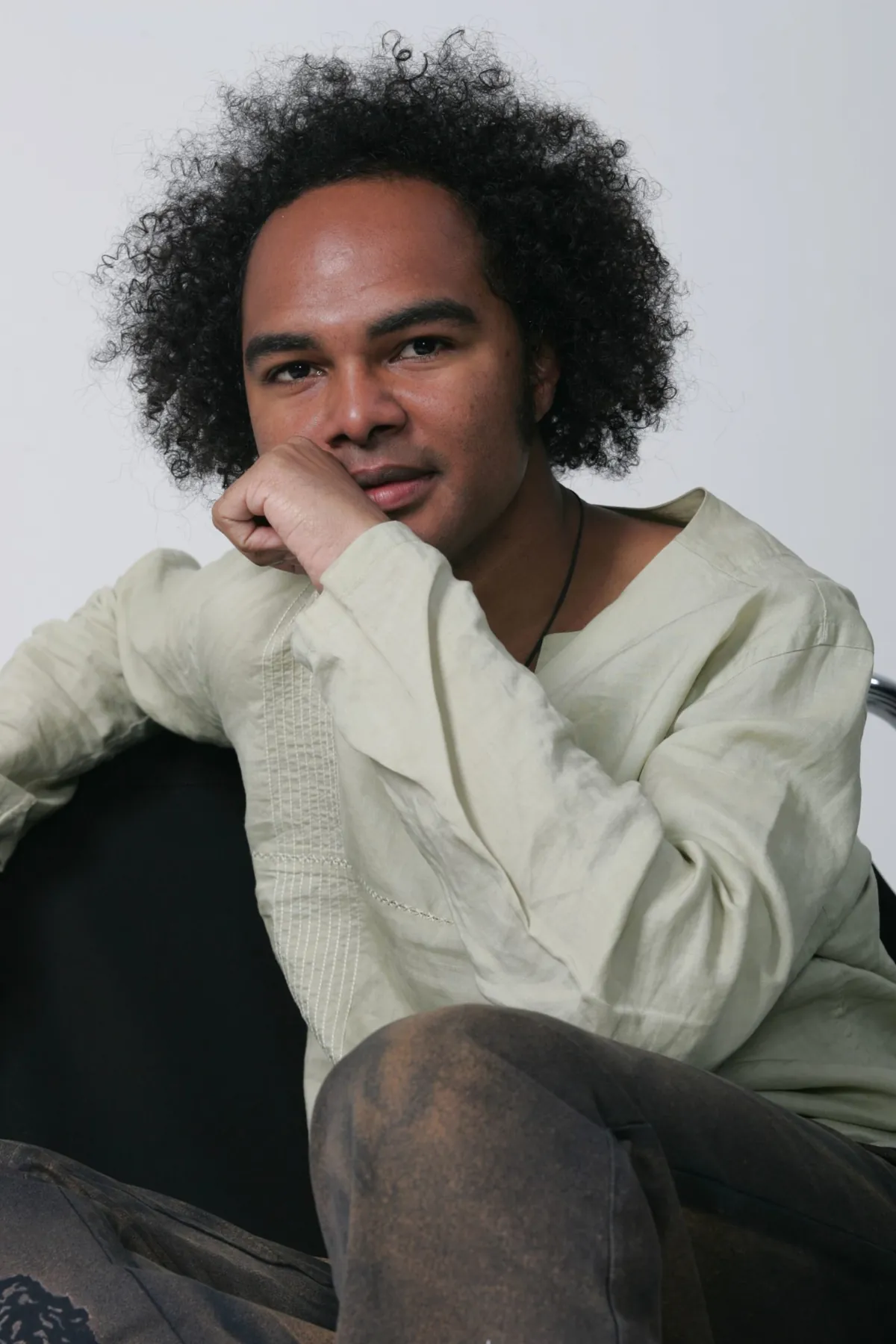 Dino Miranda. Studio portrait, linen shirt